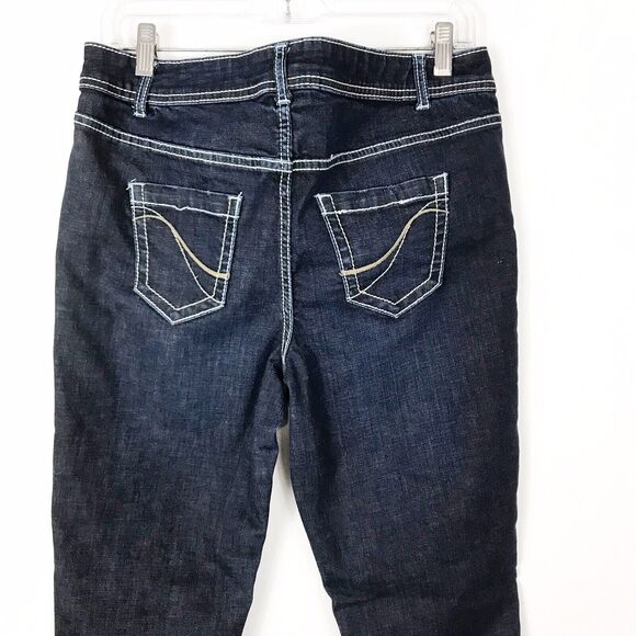 Lane Bryant Jeans Straight Skinny Genius Fit Distressed Slim Cut Size 16 Short - Picture 8 of 9